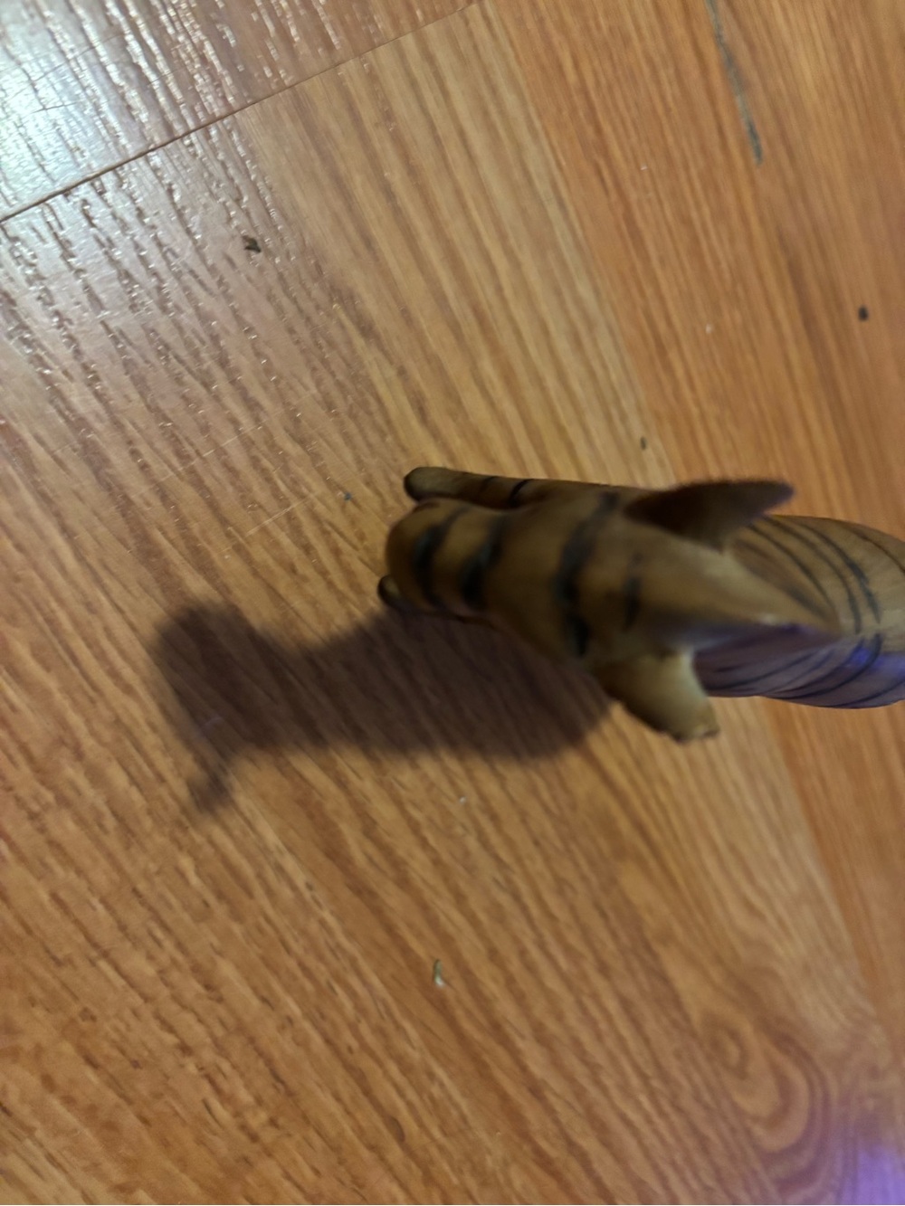 Hand carved wooden teakwood zebra Figurine - Tan with Black Stripes - Picture 2 of 4